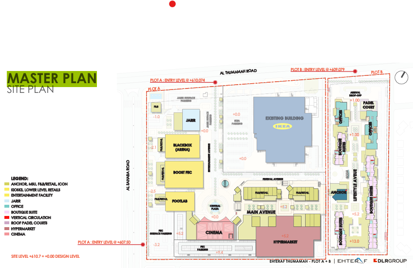 المخطط الرئيسي لمشروع احتراف – الثمامة – الرياض